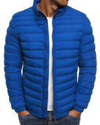 Chaqueta hombre cuello alzado monocolor transición otoño invierno cómoda versátil - Carlos