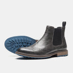 Botines brogue de cuero tallado para hombre - Alrik