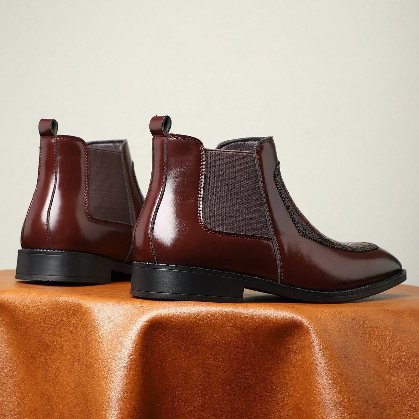 Botines de vestir para hombre con elástico lateral - Zirek