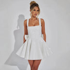 Vestido corto con acabado brillante para mujer - Alisène