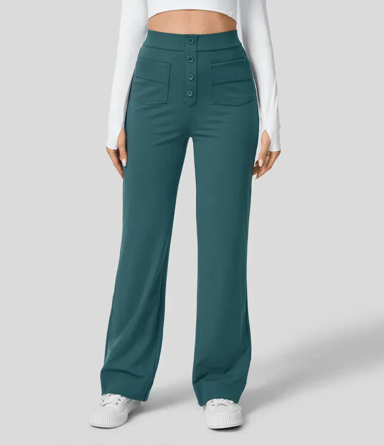 Pantalón para mujer con botonadura frontal - Elvren