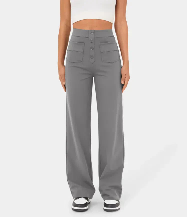 Pantalón para mujer con botonadura frontal - Elvren