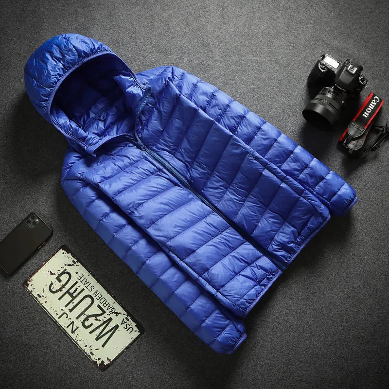 Chaqueta acolchada ligera hombre capucha cremallera ultraligera capa intermedia - Tidus