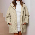Chaqueta para mujer efecto acolchado con capucha - Yvianne