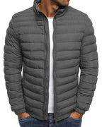 Chaqueta hombre cuello alzado monocolor transición otoño invierno cómoda versátil - Carlos