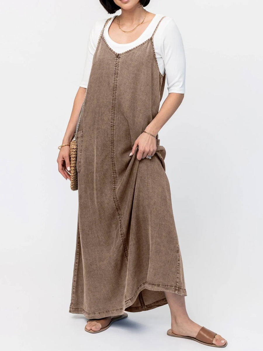 Maxivestido vaquero holgado de inspiración vintage - Vera
