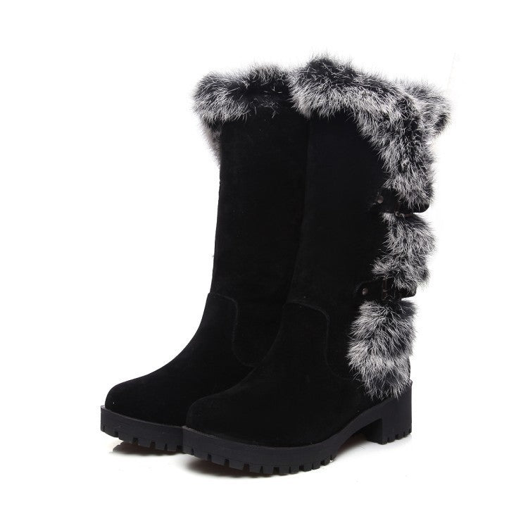 Lara - Botas de mujer ante nieve con piel y tacon bajo