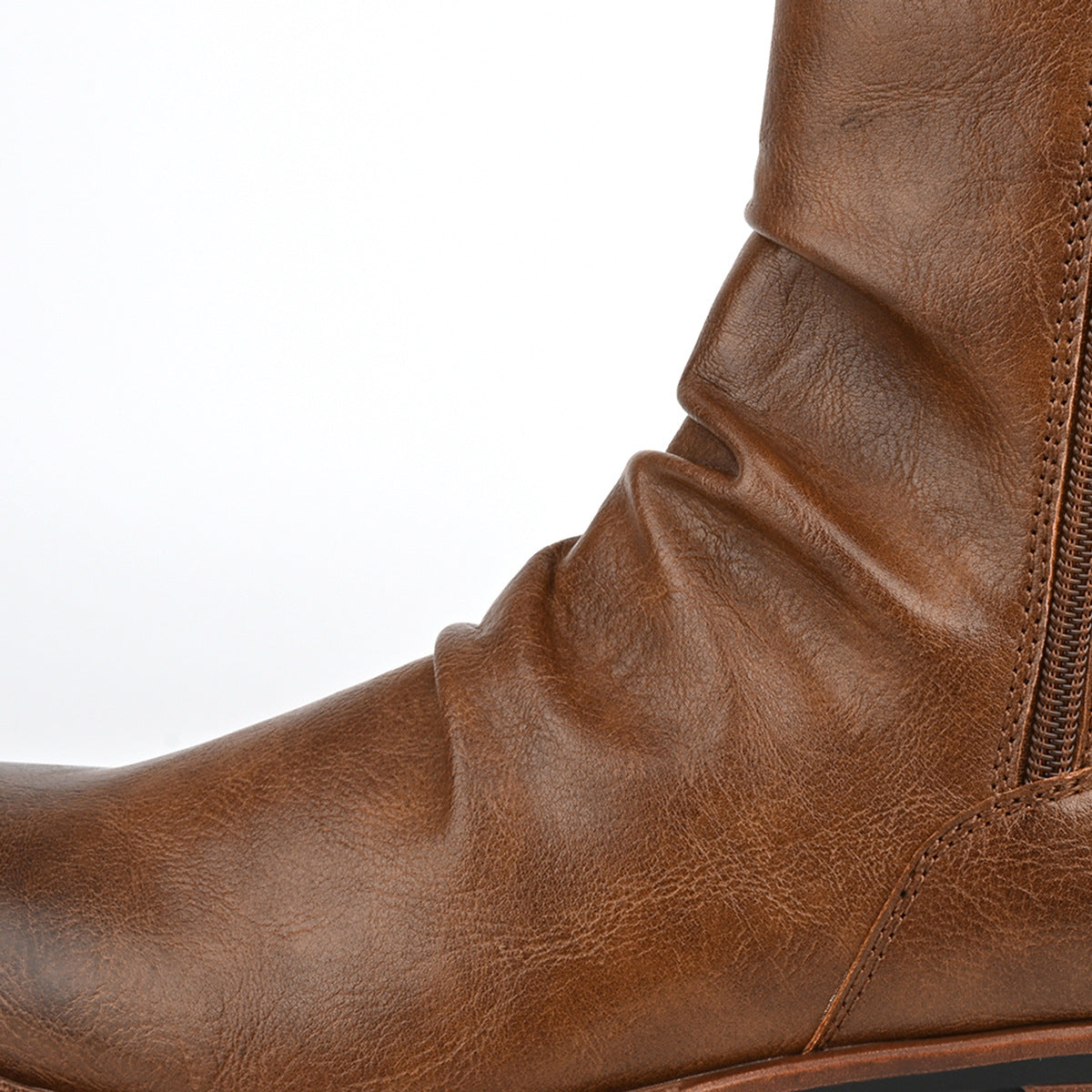 Botas de cuero para hombre con cierre lateral y suela baja - Halvor