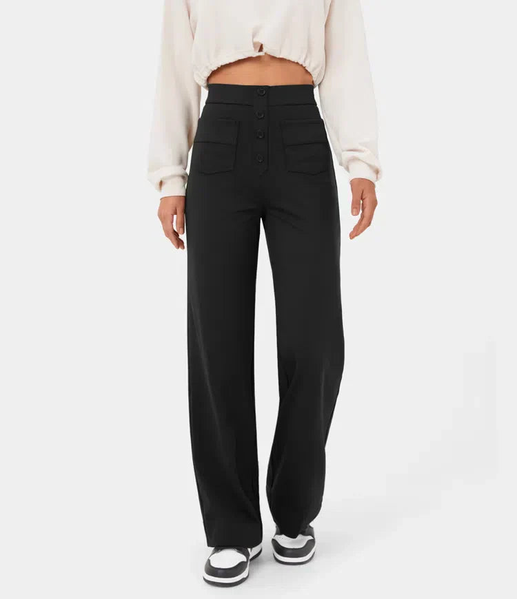 Pantalón para mujer con botonadura frontal - Elvren