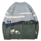 Cardigan tejido para hombre con botones y diseño gráfico - Thomas