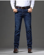 Pantalón vaquero hombre mezclilla elástica estilo recto - Bruno