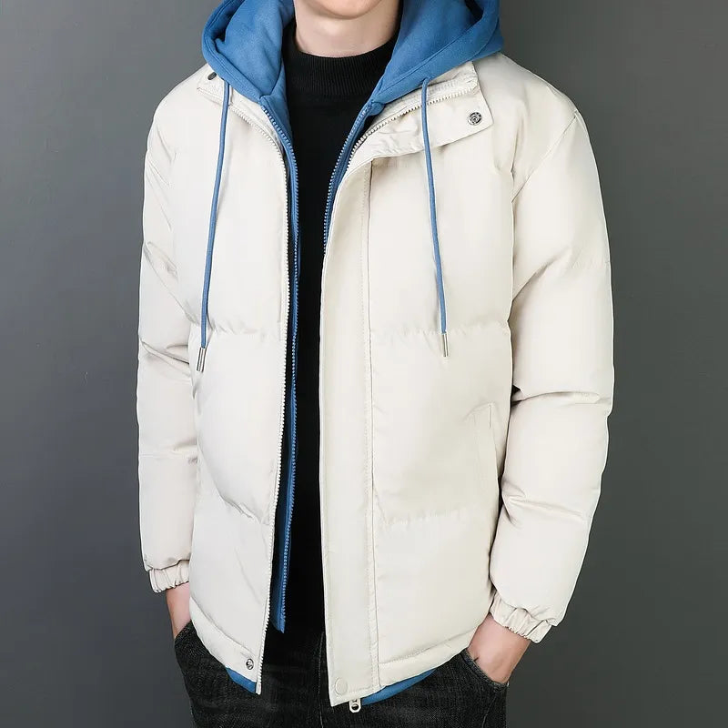 Chaqueta hombre algodón engrosado capucha cortaviento cálida resistente urbana - Gaston