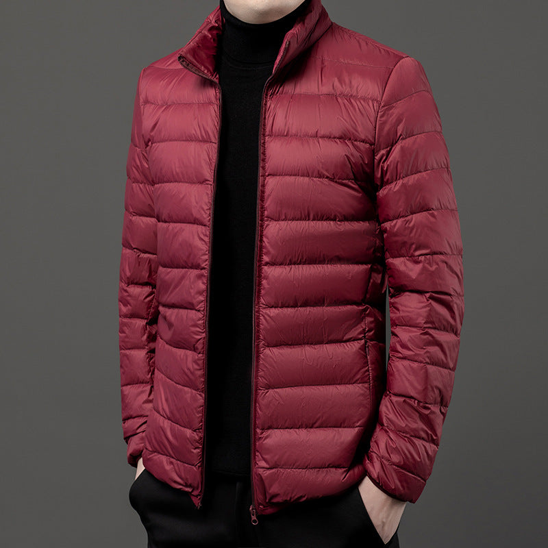 Chaqueta ligera acolchada hombre cuello alto cremallera minimalista impermeable - Patrick