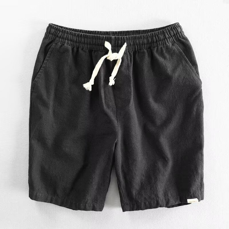 Shorts casual con cintura elástica y cordón para hombre - Jason