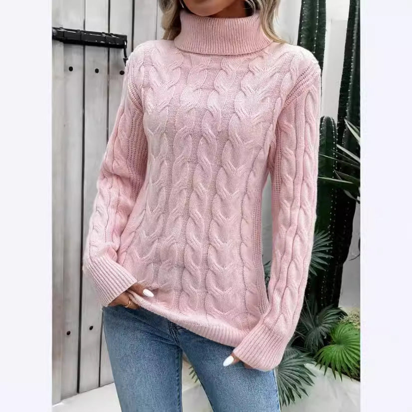 Jersey de punto cuello alto para mujer - Freja