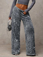 Pantalón para mujer efecto lentejuelas - Lyrane