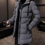 Chaqueta acolchada hombre larga voluminosa capucha ajustable térmica urbana - Stefan