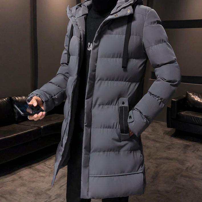 Chaqueta acolchada hombre larga voluminosa capucha ajustable térmica urbana - Stefan