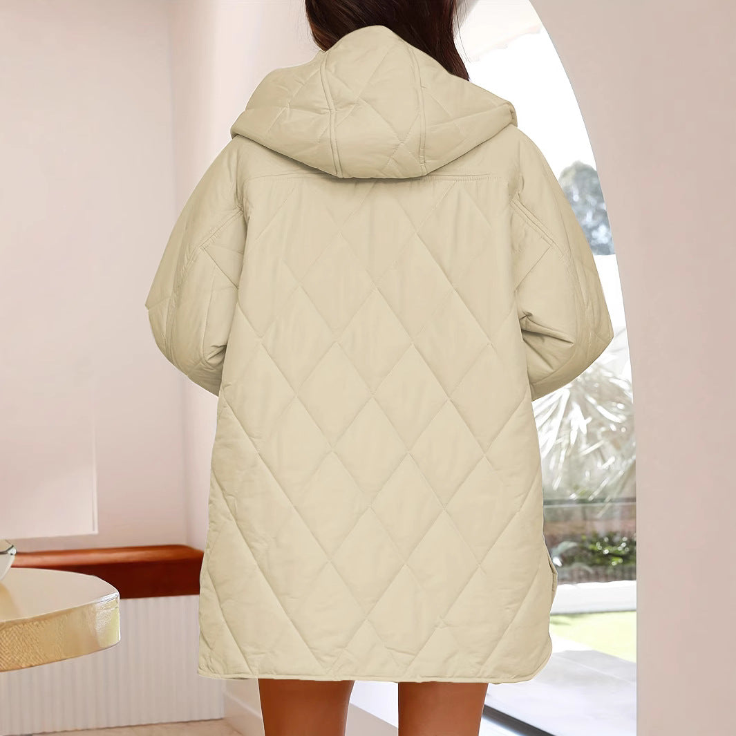 Chaqueta para mujer efecto acolchado con capucha - Yvianne