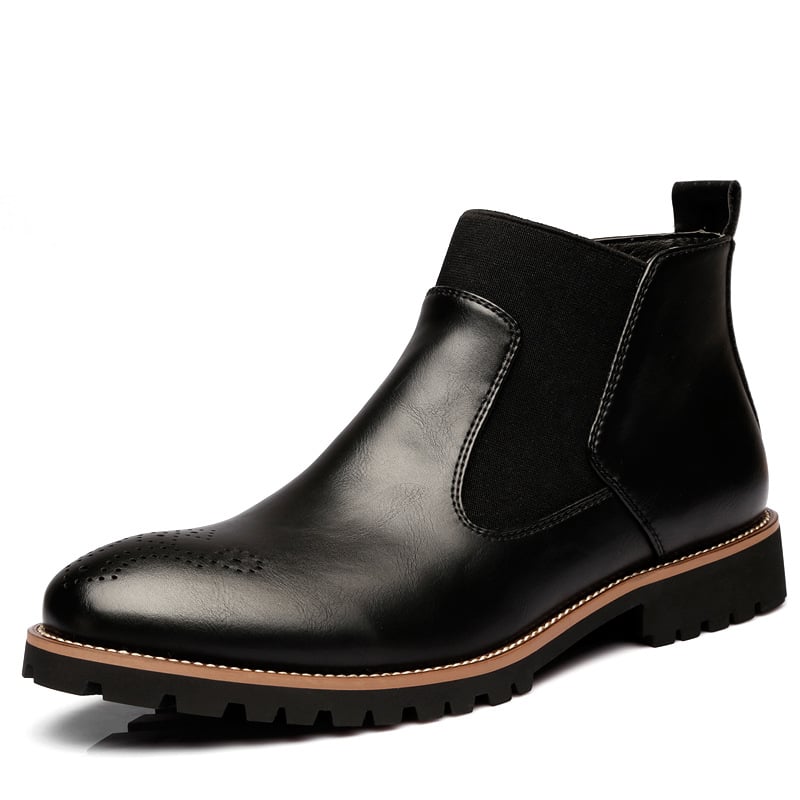 Botines de cuero para hombre estilo Brogue - Levan