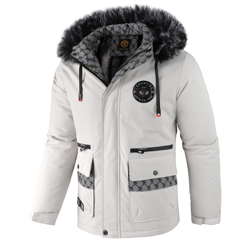 Chaqueta hombre capucha desmontable forrada piel contemporánea materiales premium - Klein