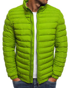 Chaqueta hombre cuello alzado monocolor transición otoño invierno cómoda versátil - Carlos