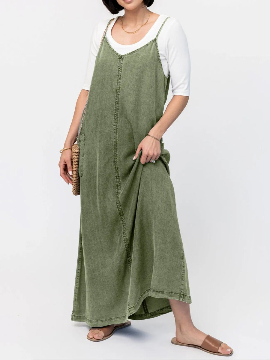 Maxivestido vaquero holgado de inspiración vintage - Vera