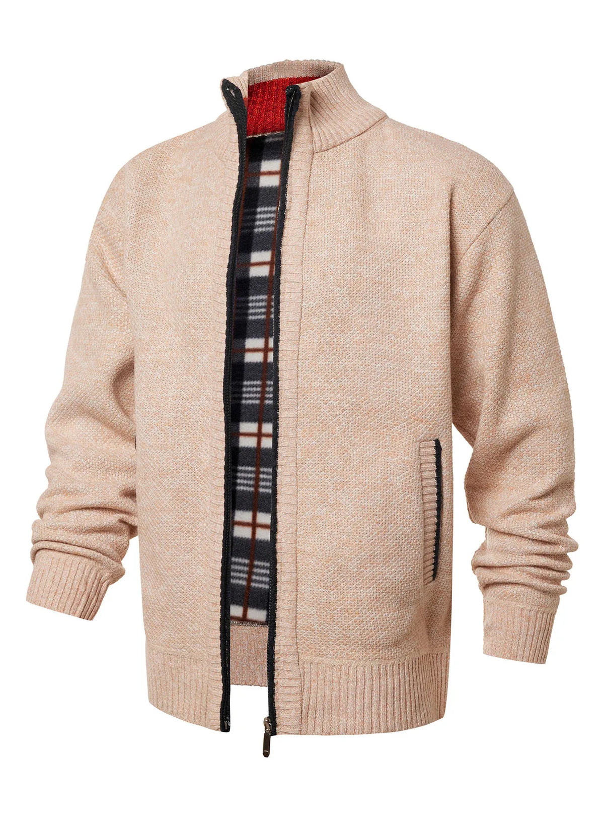 Chaqueta de punto con cremallera y cuello alto - Joshua