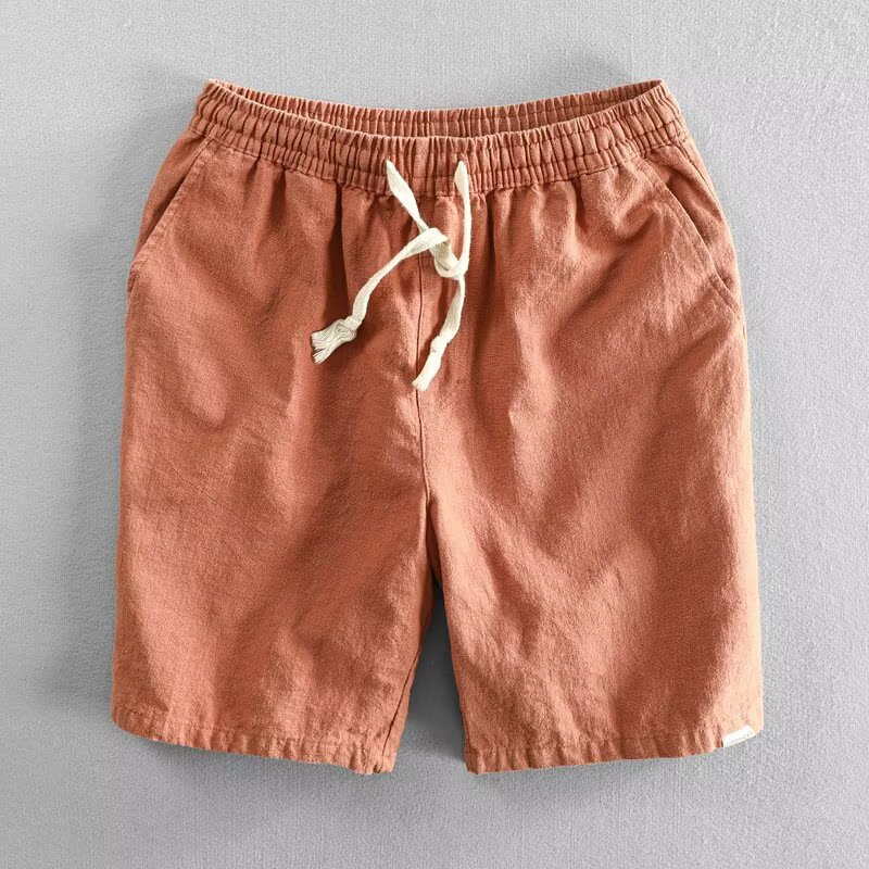 Shorts casual con cintura elástica y cordón para hombre - Jason