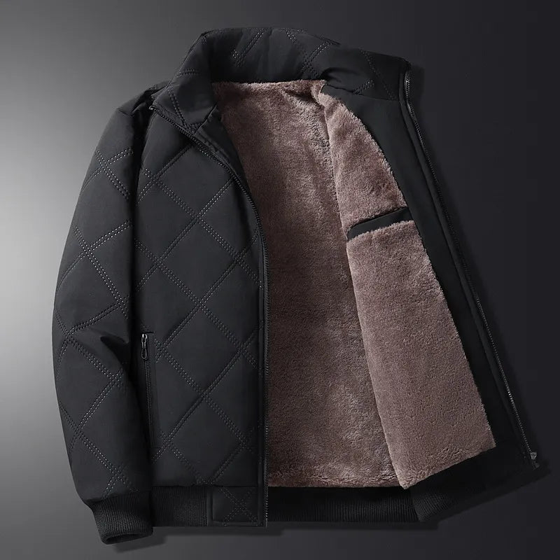 Abrigo polar hombre otoño invierno contemporáneo cálido suave resistente versátil - Nicolas