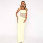 Vestido largo con encaje para fiesta para mujer - Rina
