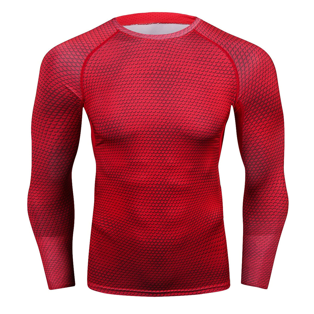 Camiseta deportiva dry fit para hombre manga larga entrenamiento - Roshfran