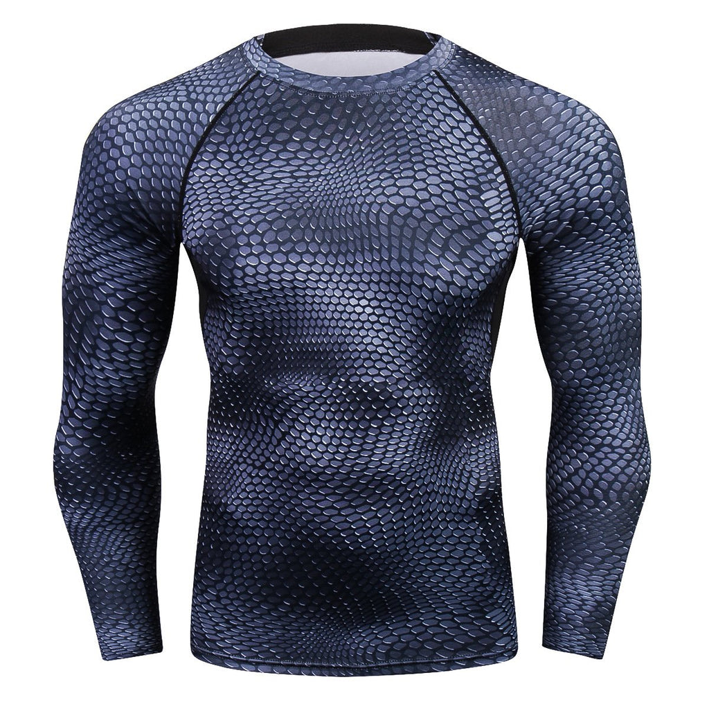 Camiseta deportiva dry fit para hombre manga larga entrenamiento - Roshfran
