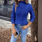 Jersey de punto cuello alto para mujer - Freja