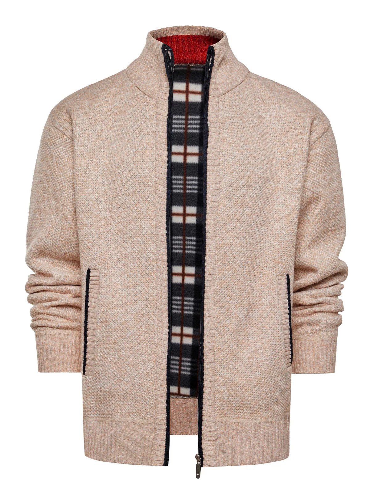 Chaqueta de punto con cremallera y cuello alto - Joshua