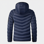 Chaqueta invierno acolchada hombre plumón ganso impermeable capucha ajuste favorecedor - Jaxton