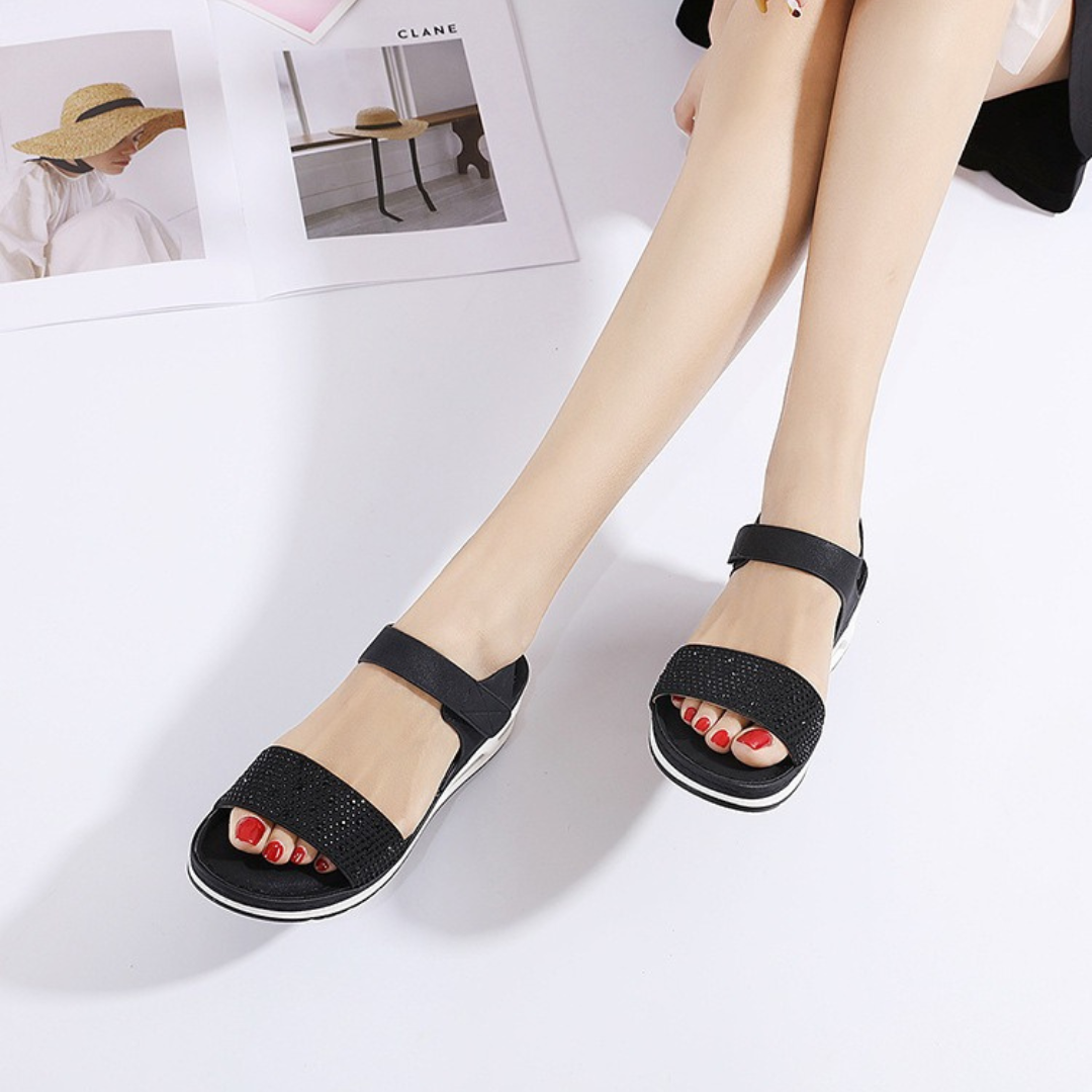 Sandalias con suela de aire y correa elástica para mujer - Brooke