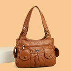 Bolsa de hombro femenina de diseño suave y funcional