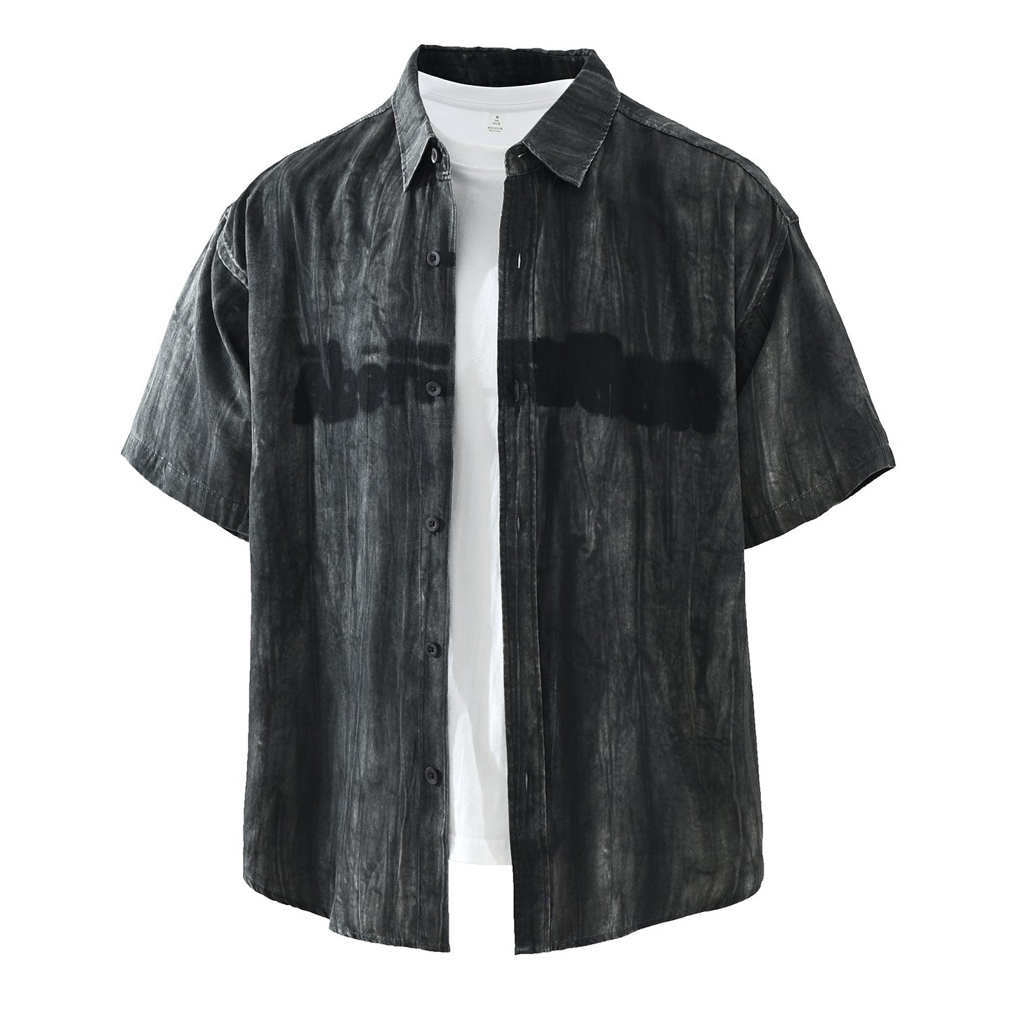 Camisa hombre manga corta casual verano botones cuello clásico - Rensar