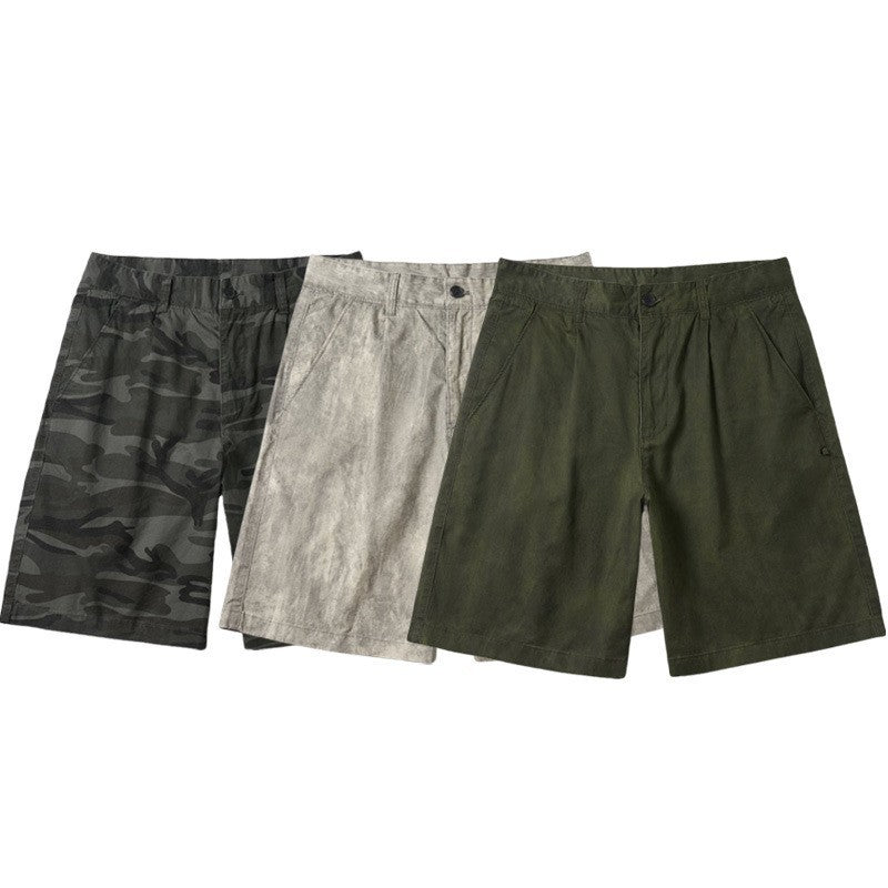 Pantalón corto casual con estampado camuflaje y corte recto para hombre - Valerio