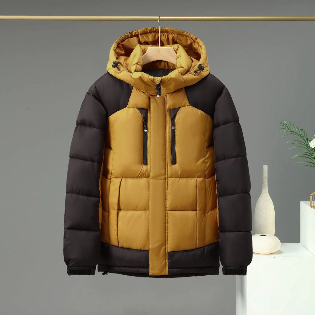 Abrigo invierno hombre capucha desmontable térmico impermeable resistente cálido - Frank