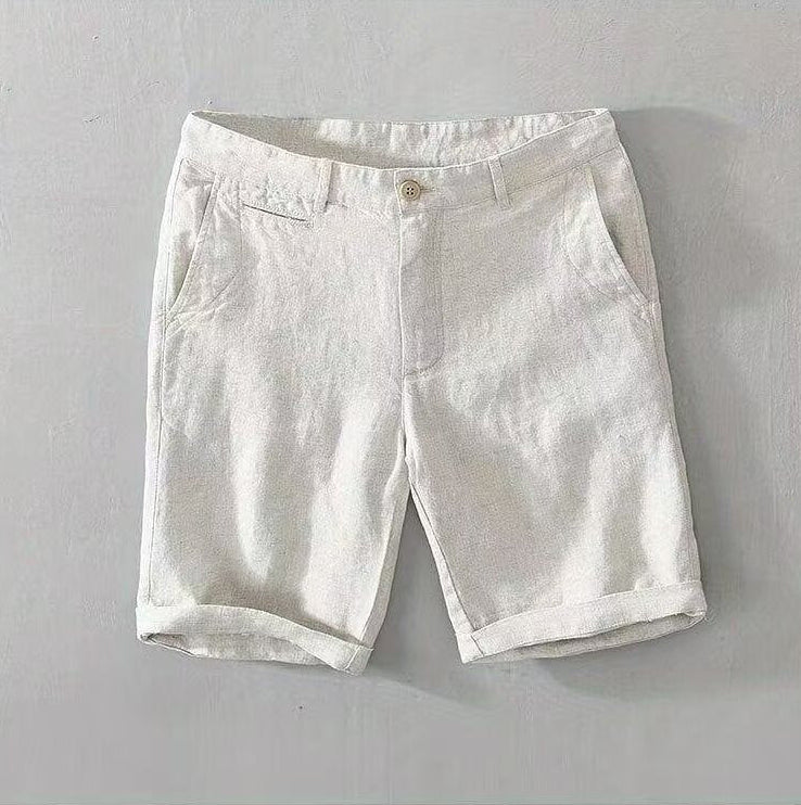 Shorts casual de lino para hombre - Éder