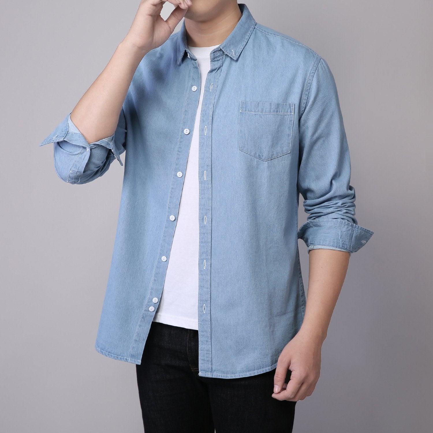Camisa casual botones frontales para hombre - Dieter