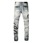 Pantalones vaqueros slim con estampado serpiente - Eldric