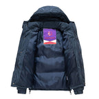 Chaqueta acolchada hombre capucha integrada cremallera oculta bolsillos inclinados - Narek