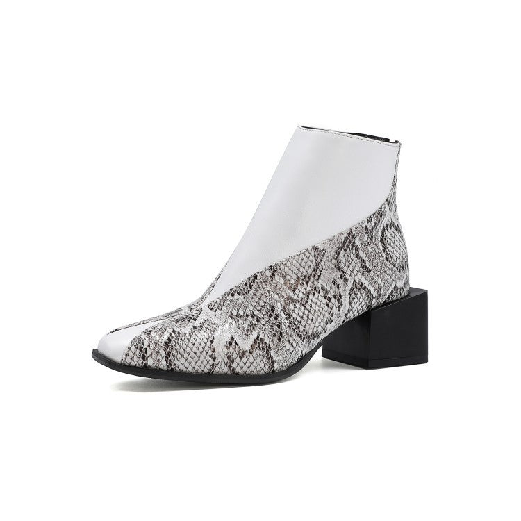 Botines elegantes para mujer con estampado - Avril