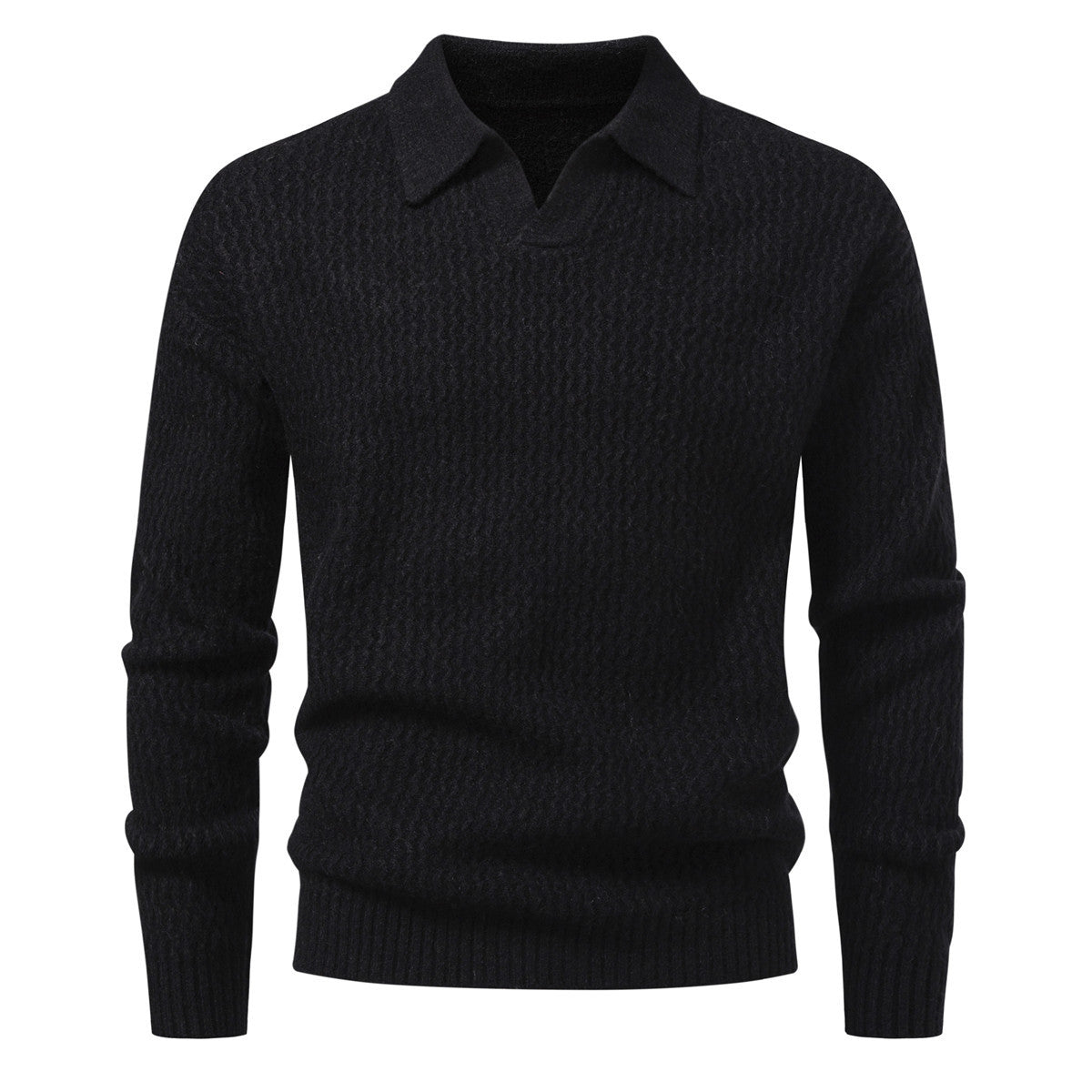 Suéter para hombre punto jacquard con cuello abierto - Raptor