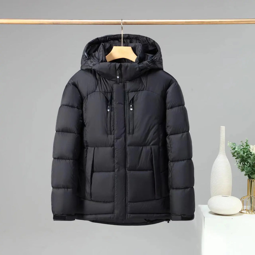 Abrigo invierno hombre capucha desmontable térmico impermeable resistente cálido - Frank