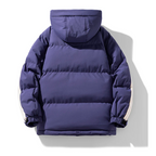Chaqueta puffer hombre impermeable cortaviento plumón cuello alto capucha bolsillos forro polar - Milian
