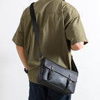 Bolso bandolera para hombre cuero sintético hebillas vintage - Mateo